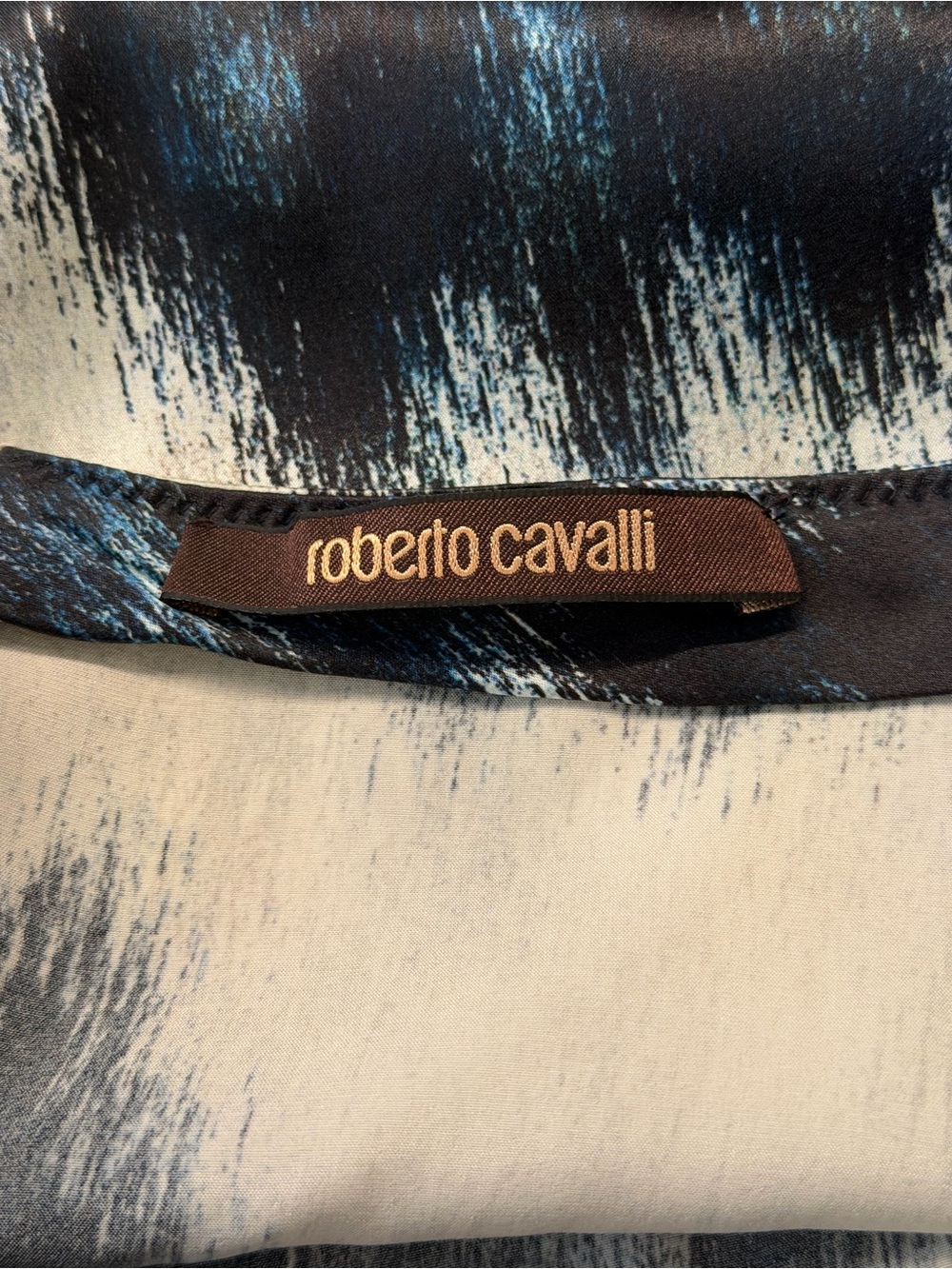 Roberto Cavalli Black Blue Printed skirt - Picture 2 of 11